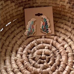 Colorful Cloisonne’ butterfly wing earrings - Multicolor